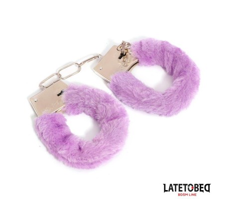 Esposas de Metal Furry de Pelo Púrpura