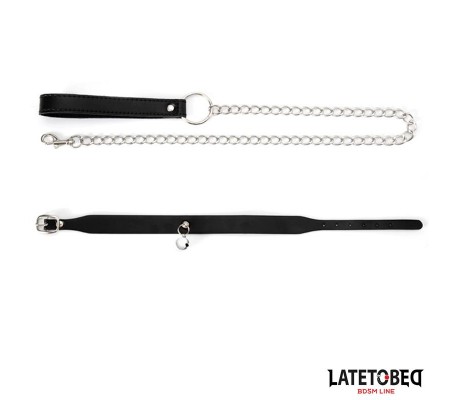 Collar con Cascabel y Correa