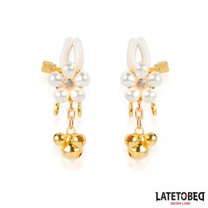 Pinzas para Pezones con Flor de Perlas