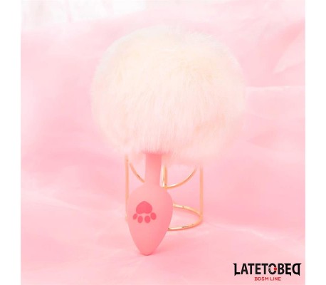 Plug de Silcona con Pompón Rosa