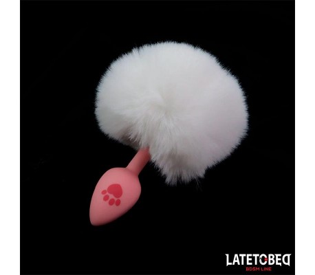 Plug de Silcona con Pompón Rosa