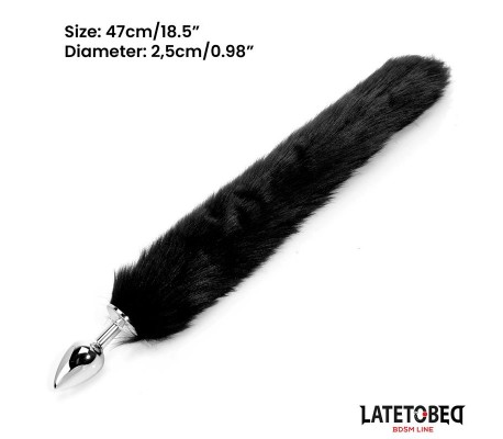 Plug Anal con Cola Negro 40 cm