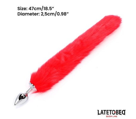 Plug Anal con Cola Rojo 40 cm