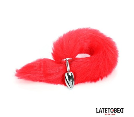 Plug Anal con Cola Rojo 40 cm