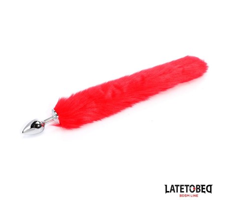 Plug Anal con Cola Rojo 40 cm