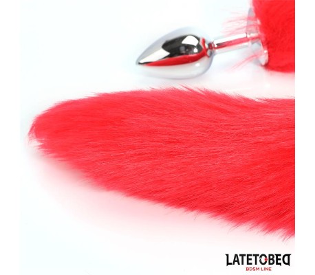 Plug Anal con Cola Rojo 40 cm