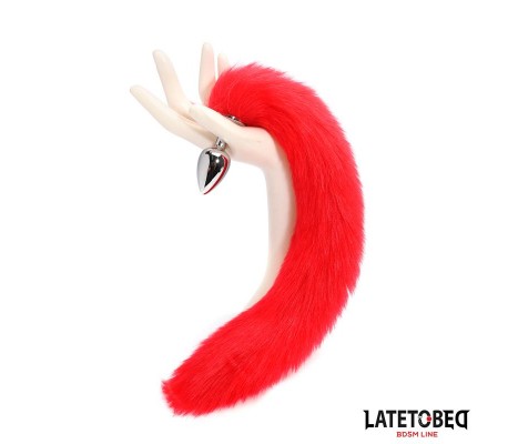 Plug Anal con Cola Rojo 40 cm