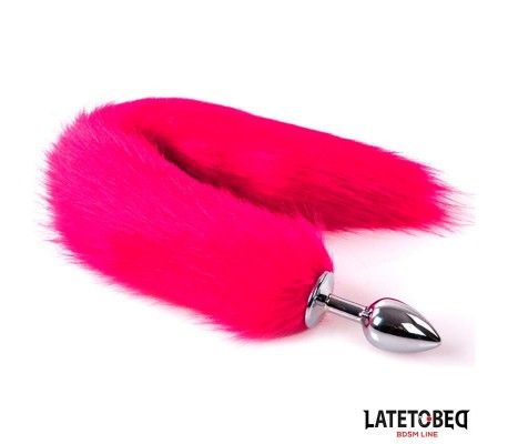 Plug Anal con Cola Hot Pink 40 cm