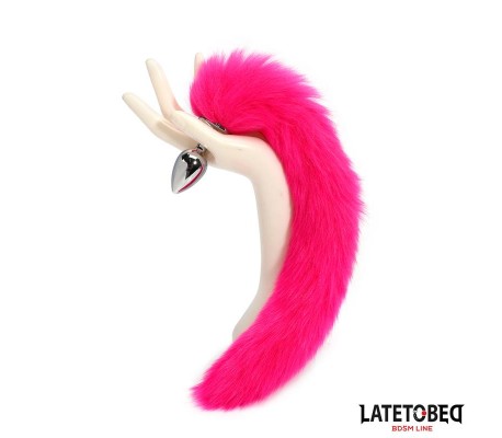 Plug Anal con Cola Hot Pink 40 cm