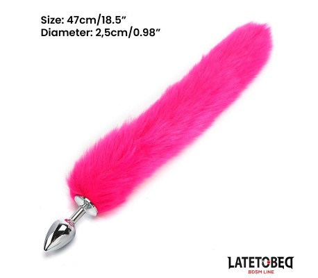 Plug Anal con Cola Hot Pink 40 cm