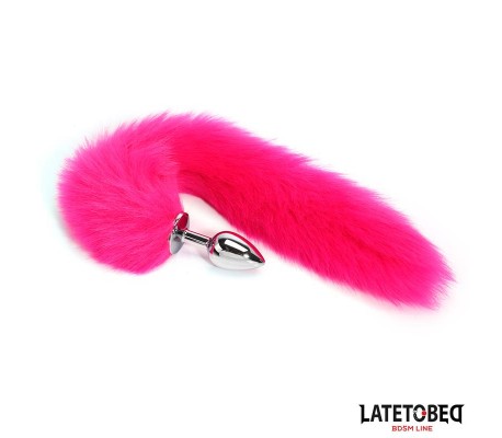 Plug Anal con Cola Hot Pink 40 cm
