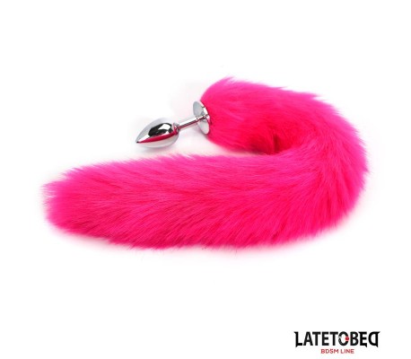 Plug Anal con Cola Hot Pink 40 cm