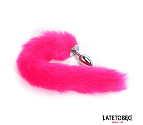 Plug Anal con Cola Hot Pink 40 cm