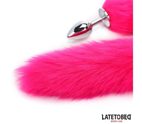 Plug Anal con Cola Hot Pink 40 cm