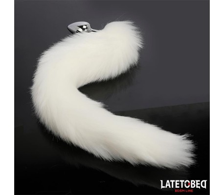 Plug Anal con Cola Blanco 40 cm