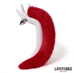 Plug Anal con Cola Rojo Vino 40 cm