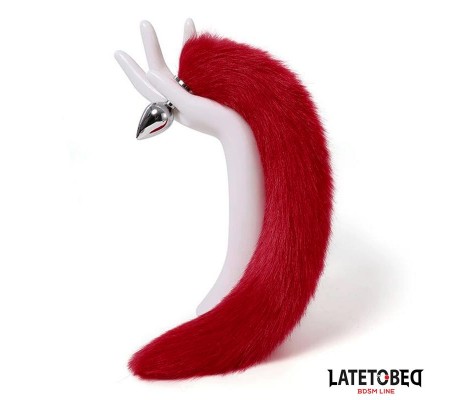 Plug Anal con Cola Rojo Vino 40 cm