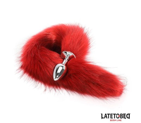 Plug Anal con Cola Rojo Vino 40 cm