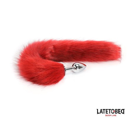 Plug Anal con Cola Rojo Vino 40 cm