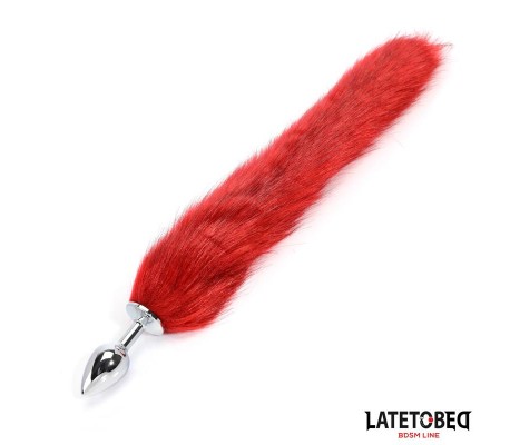 Plug Anal con Cola Rojo Vino 40 cm