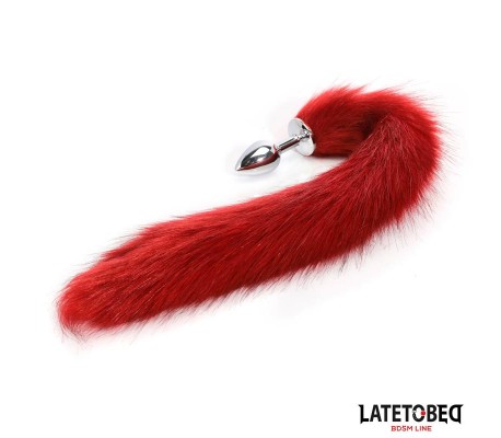 Plug Anal con Cola Rojo Vino 40 cm