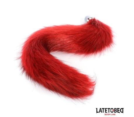 Plug Anal con Cola Rojo Vino 40 cm