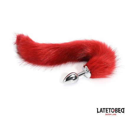 Plug Anal con Cola Rojo Vino 40 cm