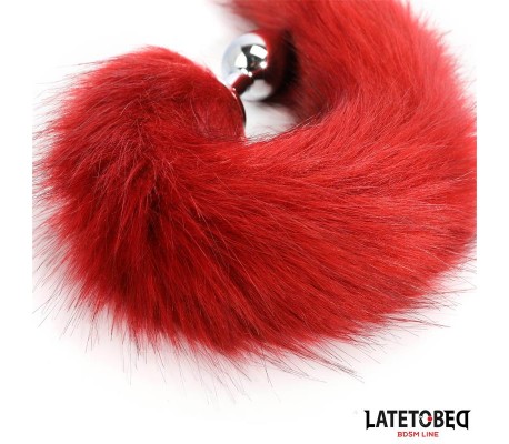 Plug Anal con Cola Rojo Vino 40 cm