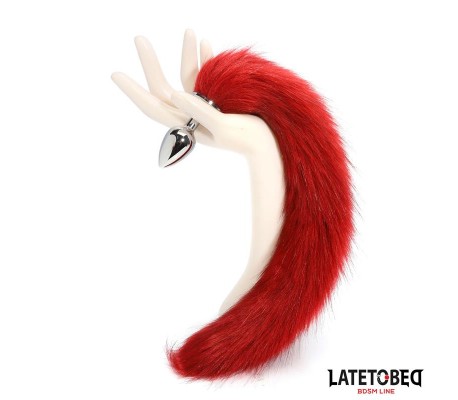 Plug Anal con Cola Rojo Vino 40 cm