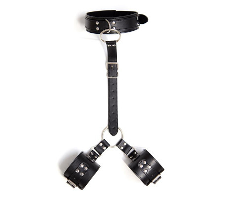 Collar con Restricciones Ajustable Negro