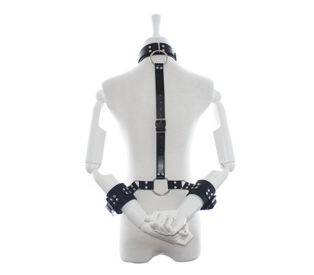 Collar con Restricciones Ajustable Negro