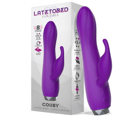 Couby Silicone Rabbit Purple Vibrator