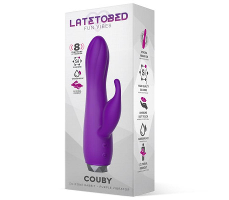 Couby Silicone Rabbit Purple Vibrator