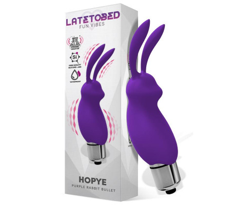 Hopye Bala Vibradora Conejito Silicona Púrpura