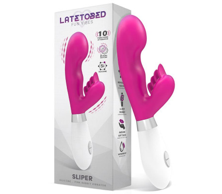 Sliper Vibrador Conejito Silicona Rosa