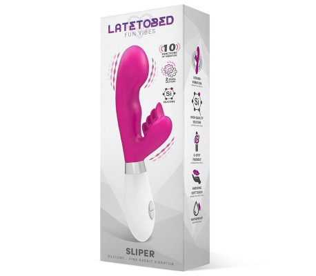 Sliper Vibrador Conejito Silicona Rosa