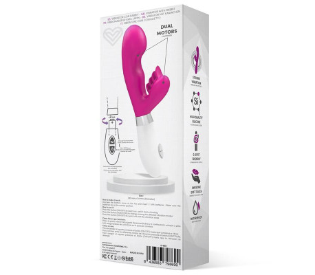 Sliper Vibrador Conejito Silicona Rosa