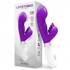 Sliper Vibrador Conejito Silicona Púrpura