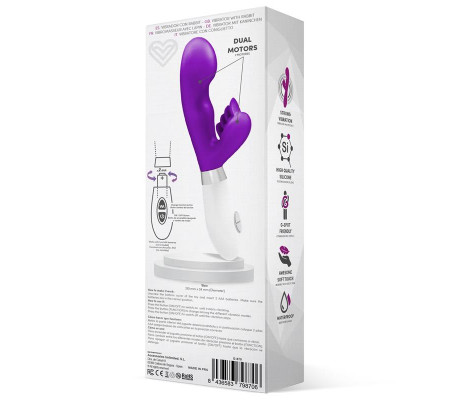 Sliper Vibrador Conejito Silicona Púrpura