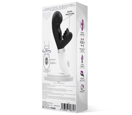 Sliper Vibrador Conejito Silicona Negro