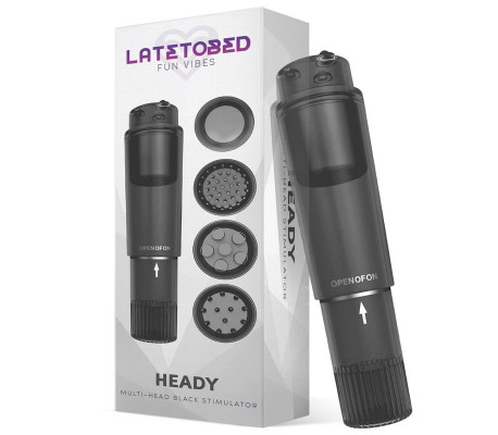 Heady Estimulador con 4 Cabezales Negro
