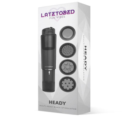 Heady Estimulador con 4 Cabezales Negro