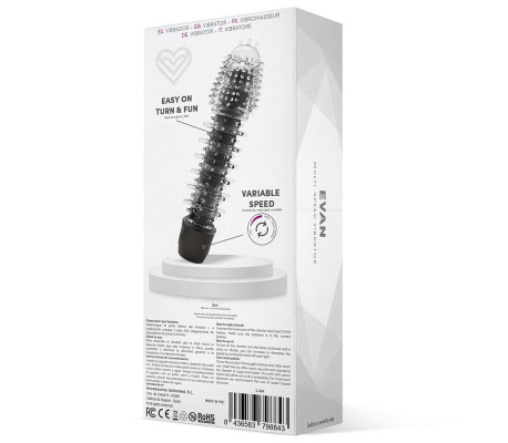 Evan Vibrador Multi Velocidad Negro