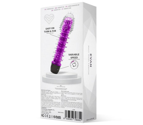 Evan Vibrador Multi Velocidad Púrpura