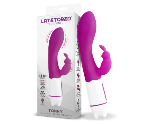 Tonny Vibrador USB Punto G 36 Funciones Silicona Púrpura