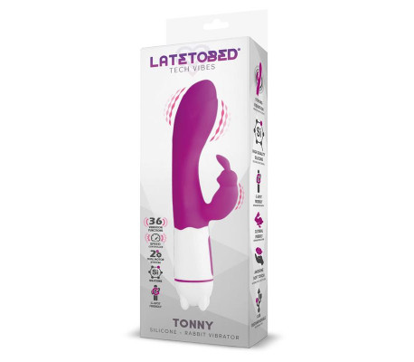 Tonny Vibrador USB Punto G 36 Funciones Silicona Púrpura