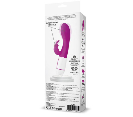 Tonny Vibrador USB Punto G 36 Funciones Silicona Púrpura