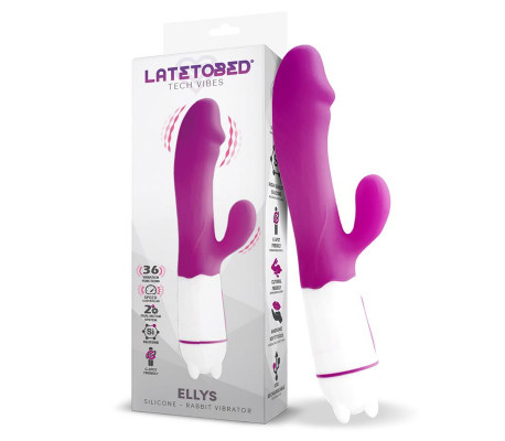 Ellys Vibrador USB 36 Funciones Silicona Púrpura