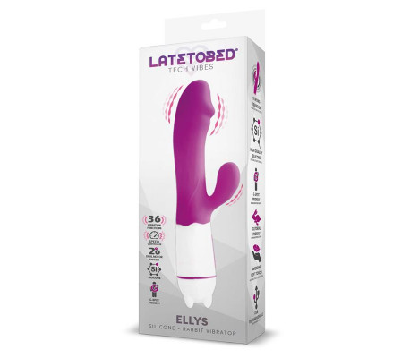 Ellys Vibrador USB 36 Funciones Silicona Púrpura