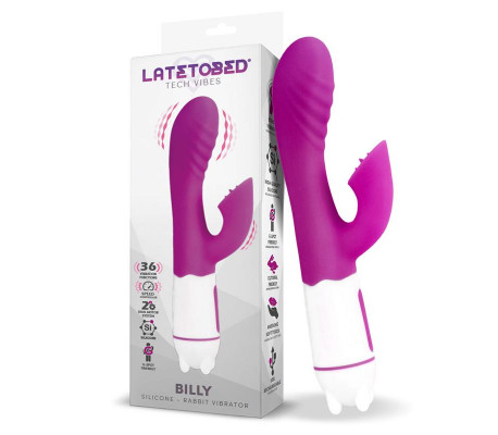 Billy Vibrador USB 36 Funciones Silicona Púrpura